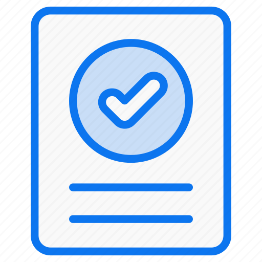 Tick, done, document, checklist, approved, business, approve icon - Download on Iconfinder