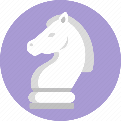 Chess, knight, piece, game, white icon - Download on Iconfinder
