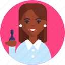chess, female, pawn, woman, avatar