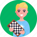 chess, chess board, male, man, avatar