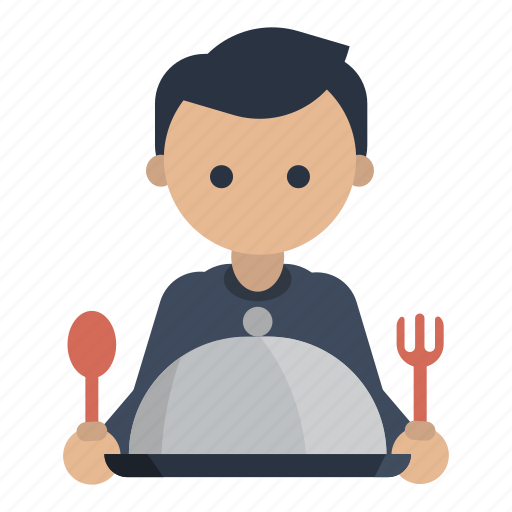 Cooking, food, male, fork, spoon, eat, serve icon - Download on Iconfinder