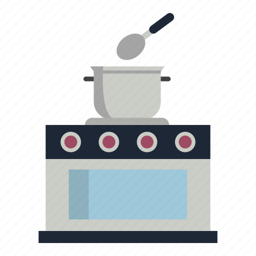 Cooking, gas cooker, cook, pot, food, kitchen icon - Download on Iconfinder