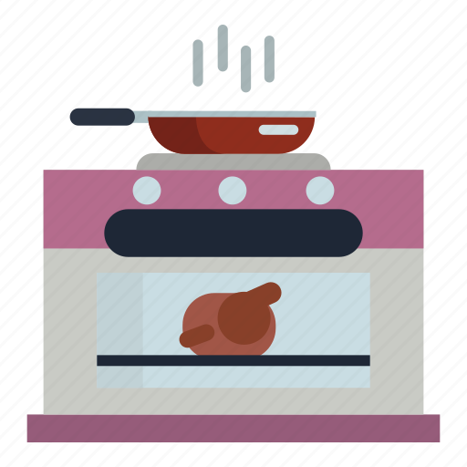 Cooking, oven, gas cooker, cook, chicken, food, kitchen icon - Download on Iconfinder