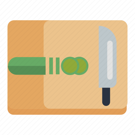 Cooking, chopping board, knife, cucumber, food icon - Download on Iconfinder