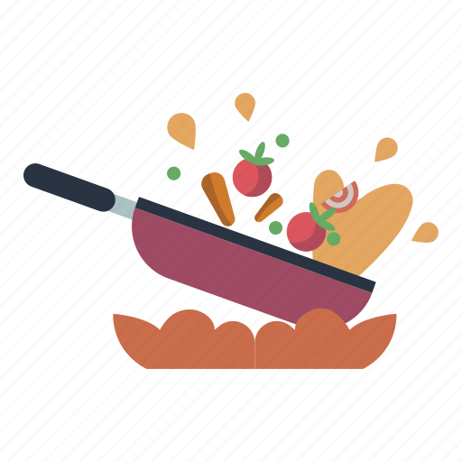 Cooking, pan, vegetables, cook, meal, kitchen icon - Download on Iconfinder