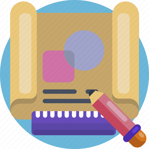 Design, pencil, ruler, creative, color icon - Download on Iconfinder