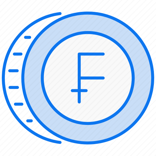 Swiss franc, currency, money, cash, coin, finance, coins icon - Download on Iconfinder