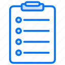 list, document, clipboard, task, paper, check, report, business, file, task-list