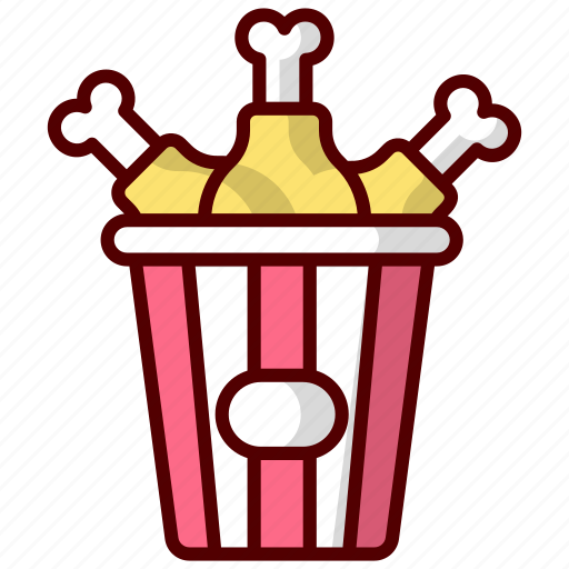 Chicken bucket, food, chicken, bucket, fried-chicken, fried, junk-food icon - Download on Iconfinder