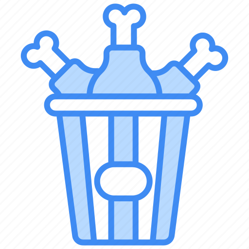 Chicken bucket, food, chicken, bucket, fried-chicken, fried, junk-food icon - Download on Iconfinder