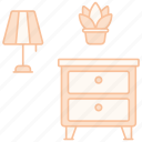 night stand, furniture, table, drawer, lamp, night-lamp, bedside-table, furniture-and-household, bedside
