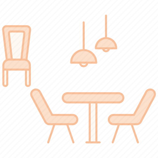 Dining chair, furniture, seat, interior, desk-chair, table, dining-table icon - Download on Iconfinder