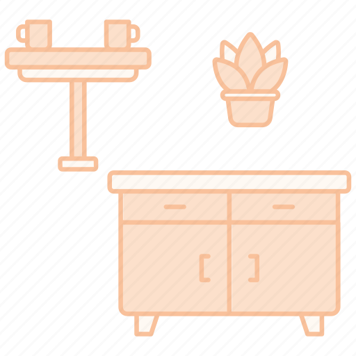 Sideboard, furniture, drawer, bedside, bedroom, household, decoration icon - Download on Iconfinder