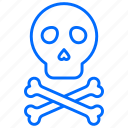 danger, crossbone, pirate, poison, skeleton, skull, helloween