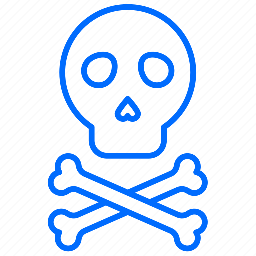 Danger, crossbone, pirate, poison, skeleton, skull, helloween icon - Download on Iconfinder