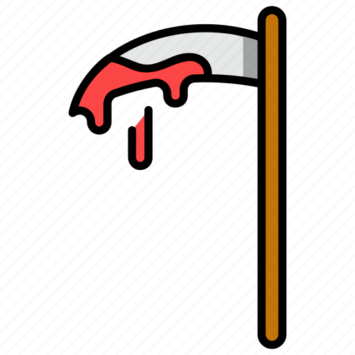 Death scythe, grim, halloween, reaper, props, blaed, weapon icon - Download on Iconfinder