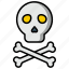 danger, crossbone, pirate, poison, skeleton, skull, helloween 