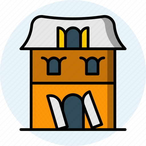 Haunted house, spooky house, house spirit, building, ghost, castle, scary icon - Download on Iconfinder