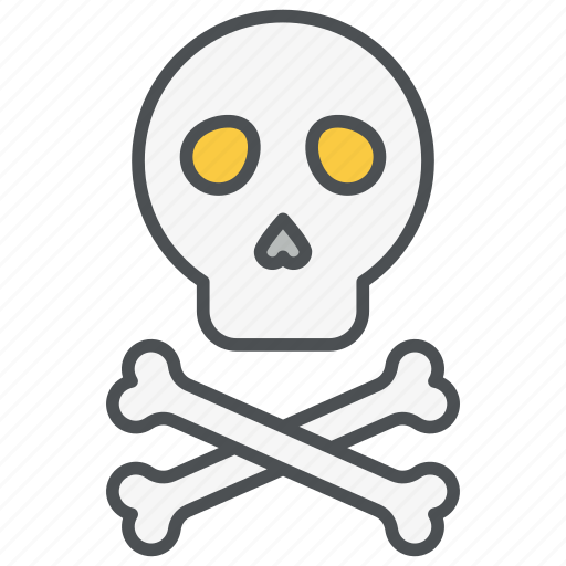 Danger, crossbone, pirate, poison, skeleton, skull, helloween icon - Download on Iconfinder