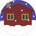 house, home, snowing, winter, christmas