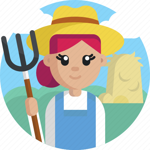 Job, professions, gardener, woman, farmer icon - Download on Iconfinder