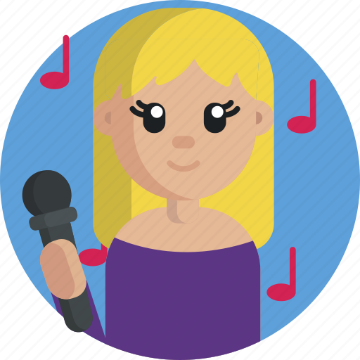 Job, profession, singer, female, artist icon - Download on Iconfinder