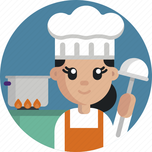 Job, professions, chef, cook, female icon - Download on Iconfinder