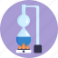 laboratory, bunsen burner, volumetric flask, experiment 