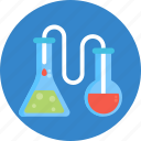 laboratory, volumetric flask, conical flask, experiment, research, chemistry, lab