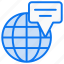 globe, world, message, chat, letter, font, paper, align, format, file 