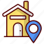 home location, location, home, house, house-location, pin, navigation, gps, location-pointer 