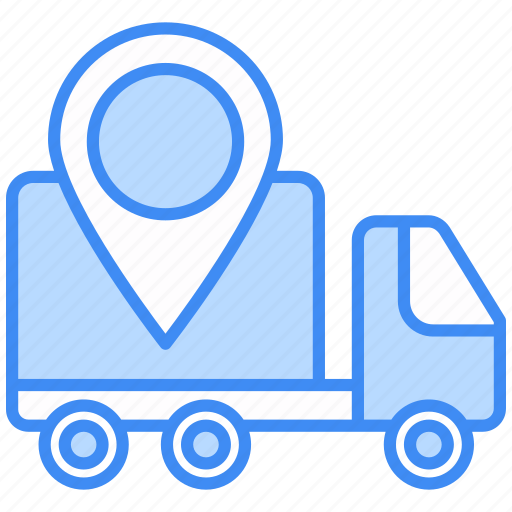 Truck location, location, truck, transport, van-location, delivery, truck-destination icon - Download on Iconfinder