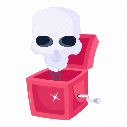 Skull box, magic box, skeleton, skull magic, surprise toy icon - Download on Iconfinder