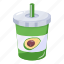 takeaway drink, avocado drink, disposable drink, fruit drink, beverage 