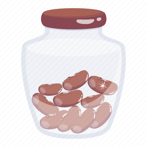 Beans jar, coffee jar, coffee beans, organic coffee, airtight jar icon - Download on Iconfinder