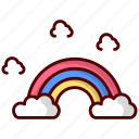 rainbow, weather, cloud, nature, forecast, sky, colorful, rain, spring