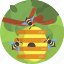 nature, beehive, bee, bees, honey, tree 