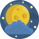 nature, moon, cloud, night 