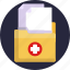 medical, folder, files, document, report 