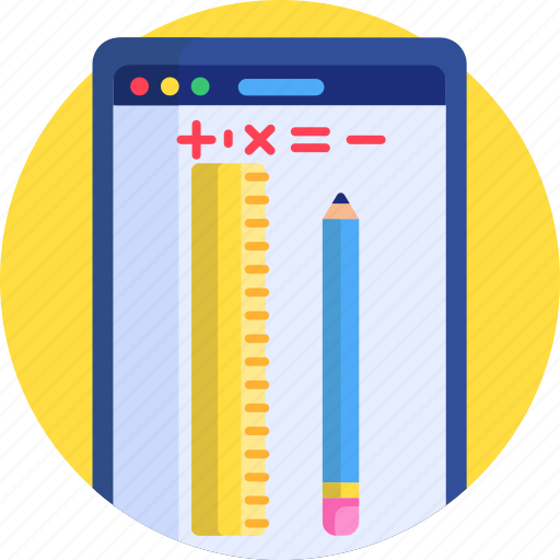 Online, education, mathematics, online learning, online teaching, virtual learning, e-learning icon - Download on Iconfinder