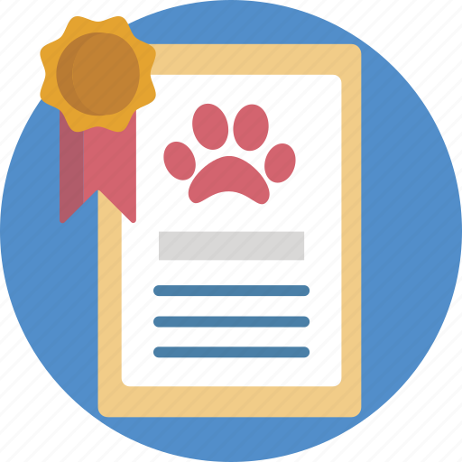 Pet, shop, certificate, approval icon - Download on Iconfinder