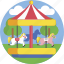playground, merry go round, horse, amusement park 