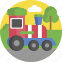 playground, tractor, vehicle, park, childhood