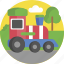 playground, tractor, vehicle, park, childhood 