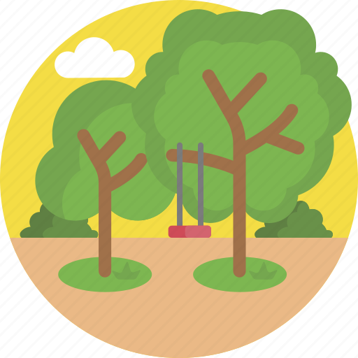 Playground, swing, tree, nature icon - Download on Iconfinder