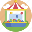 playground, circus tent, balls, childhood, park 