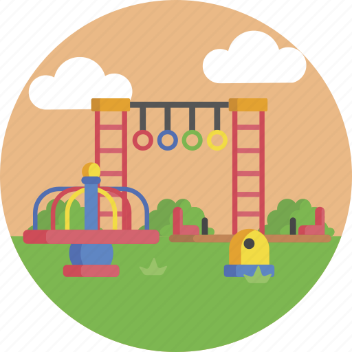 Playground, merry go round, swing, rings, park icon - Download on Iconfinder