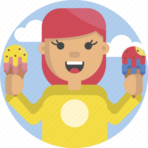 Playground, girl, icecream, dessert icon - Download on Iconfinder