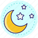 crescent moon, moon, night, ramadan, weather, islam, crescent, star, religion