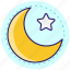 crescent moon and star, moon, star, half-moon, islamic, religion, muslimism, ramadan, eid 